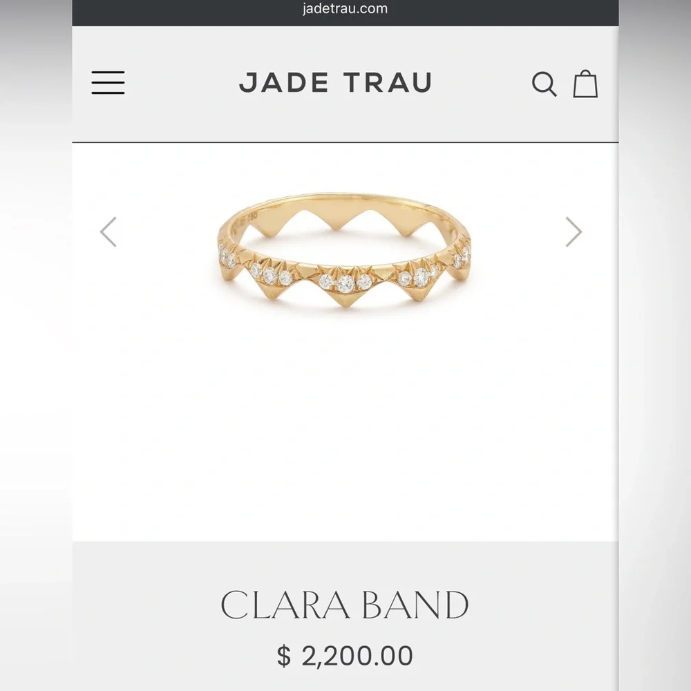 Jade Trau Clara diamond band Ring - 18K yellow gold - Picture 13 of 15